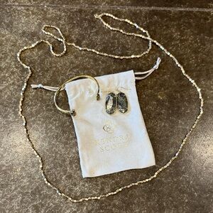 Kendra Scott Gold and Black Jewelry Set